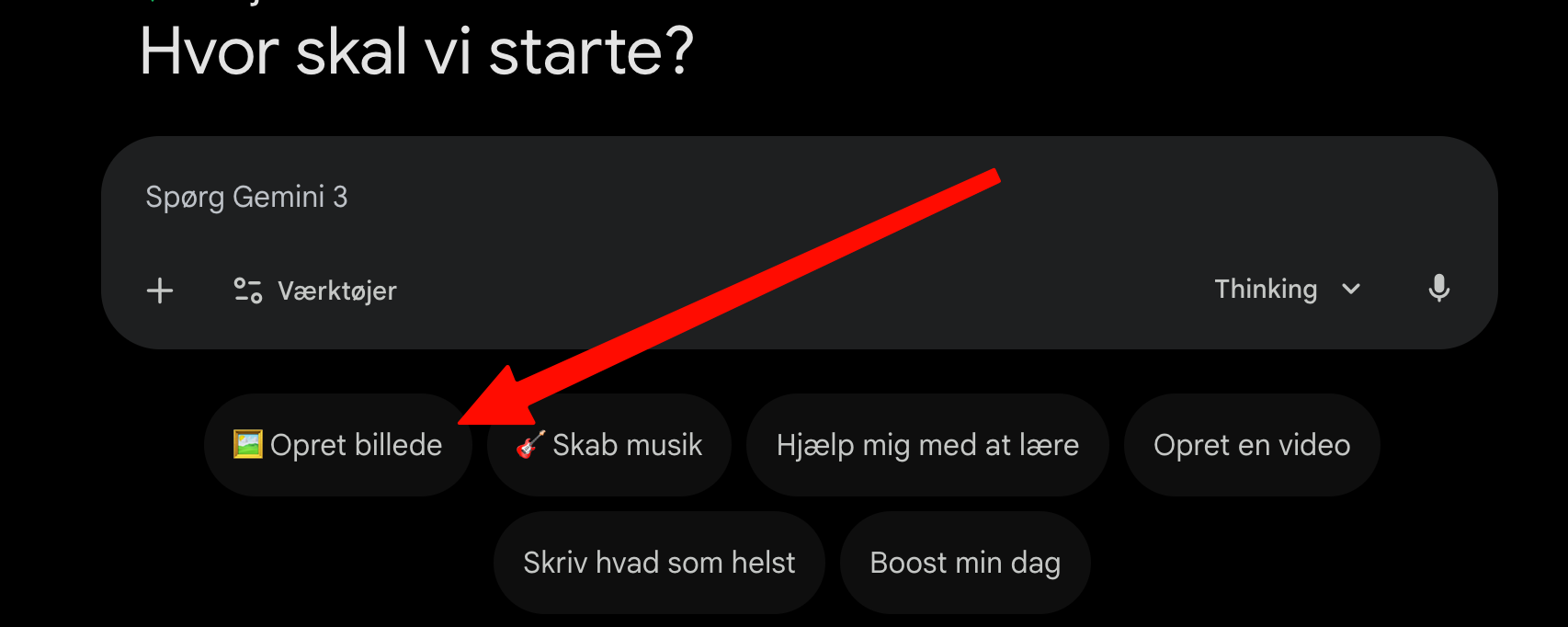 Gemini - Opret Billede